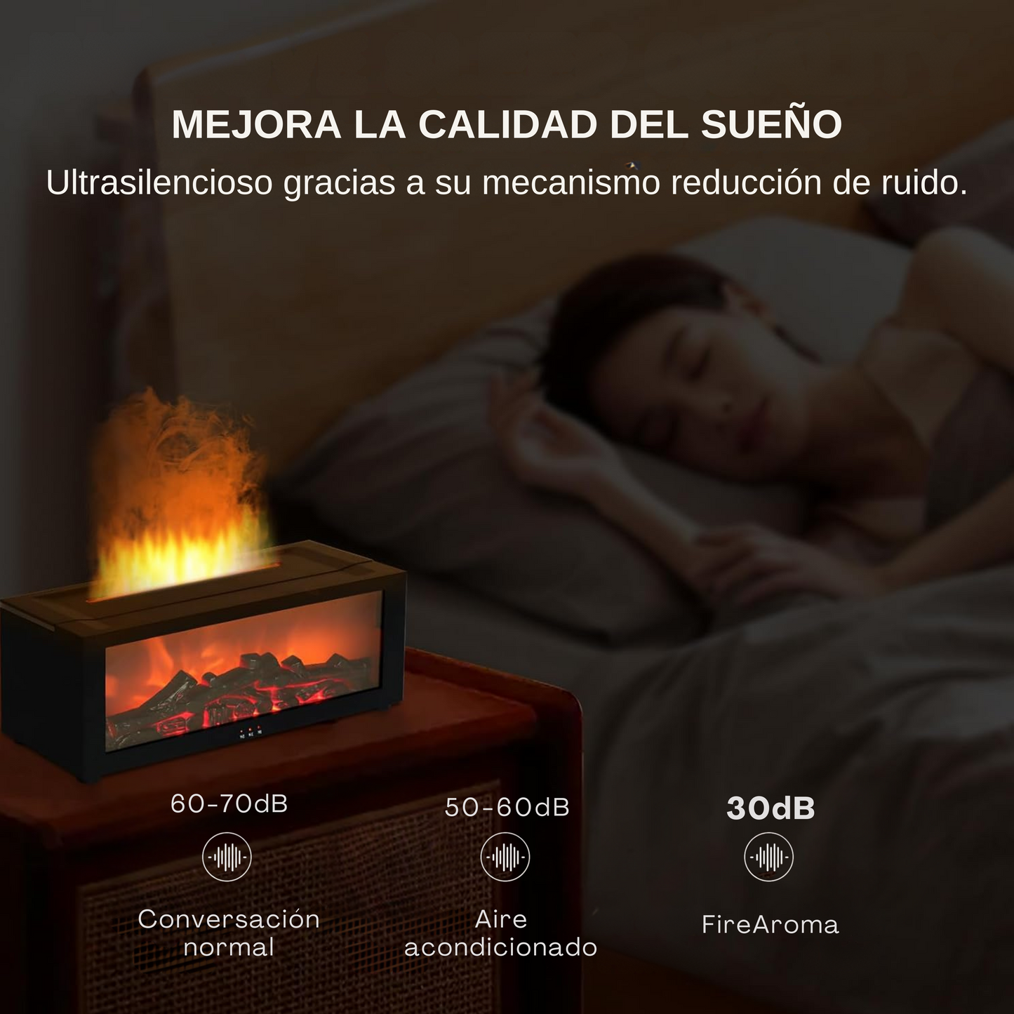 Humidificador Chimenea Difusor de Aromas